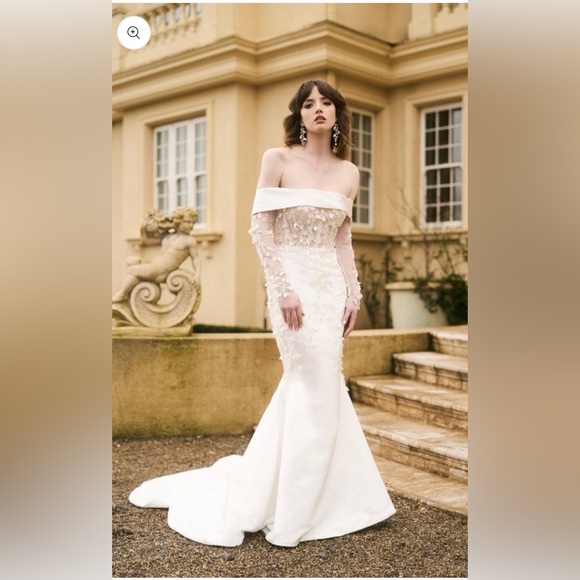 Elegant Off-Shoulder White Wedding Dress Jessica Couture Atelier Wu